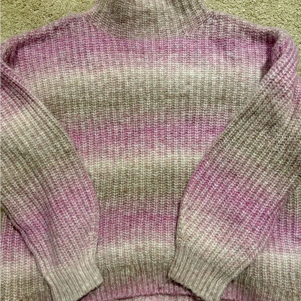 GAP Kids Pink and Cream Sweater